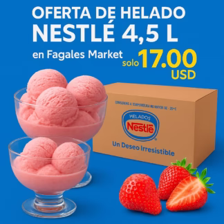 Oferta Helado Nestlé 4.5l Sabor Fresa