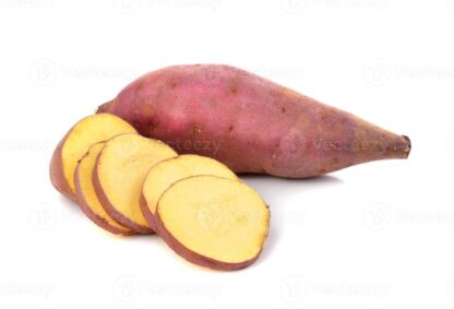 sweet potato on the white background photo